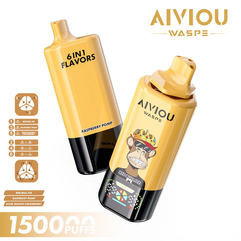 WASPE AIVIOU 150000 Puffs 6in1 Flavors Disposable Vape - Image 3
