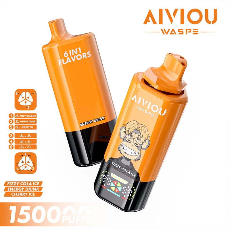 WASPE AIVIOU 150000 Puffs 6in1 Flavors Disposable Vape - Image 4